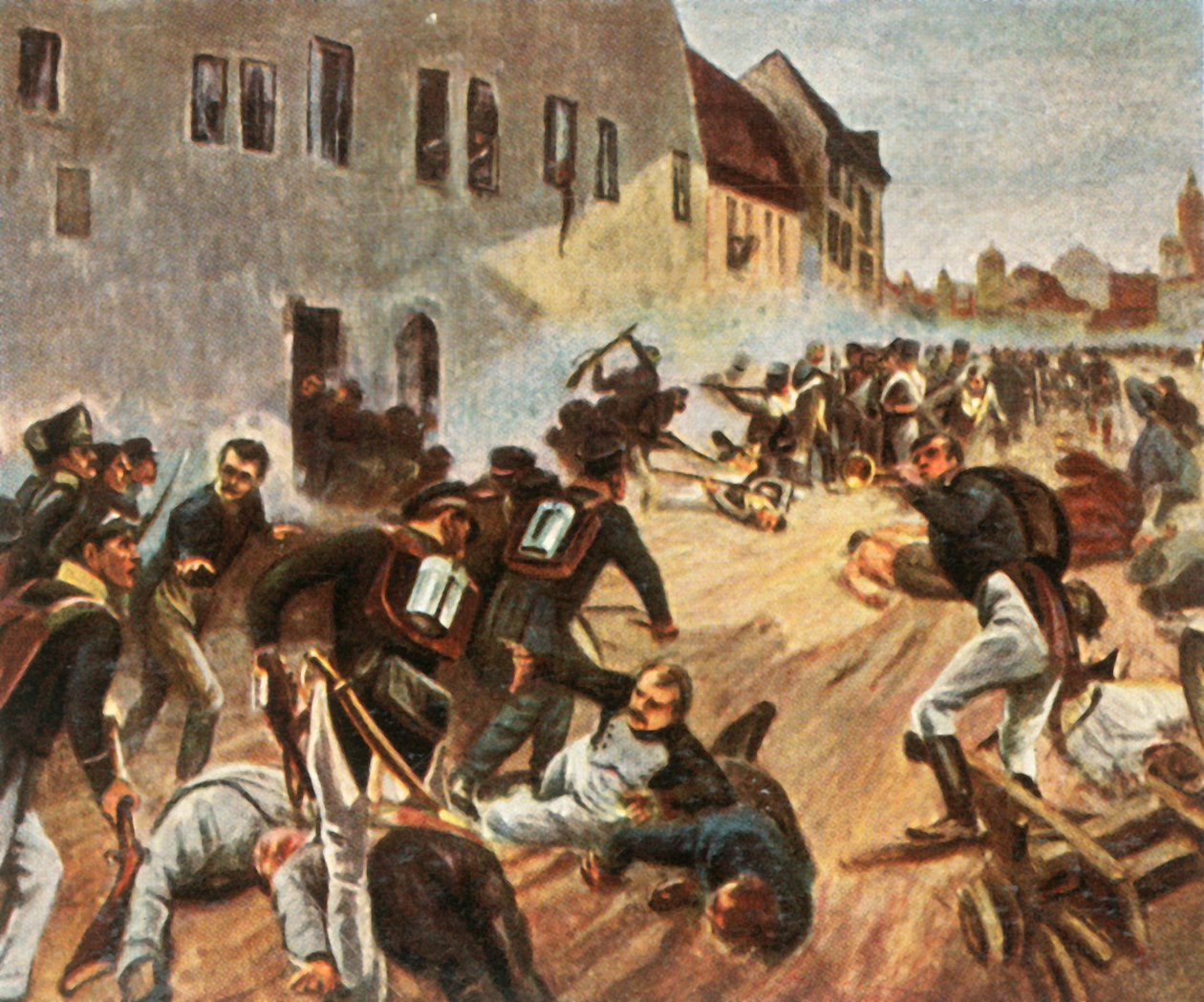 A Grimma-kapu megrohanása, 1813. október 19., 1936. alkotó: Unbekannt