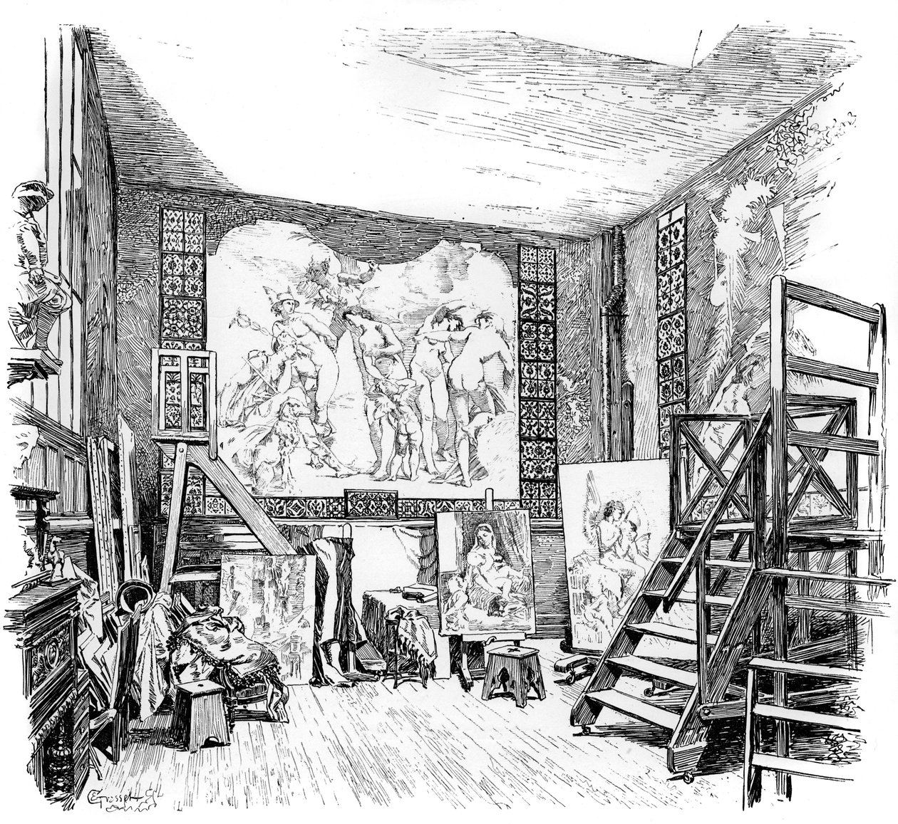 Paul-Jacques-Aime Baudry műterme, 1880-1882 alkotó: Unbekannt