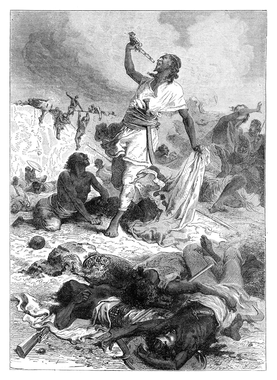 Theodore öngyilkossága, Magdala, Etiópia, 1868, 19. század vége alkotó: Unbekannt