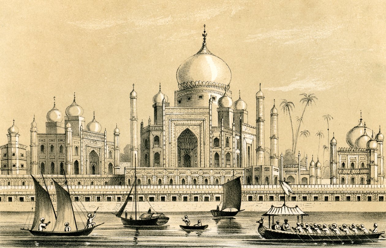 Akbar kán kedvenc szultánának sírja Agrában, 1847 alkotó: Unbekannt