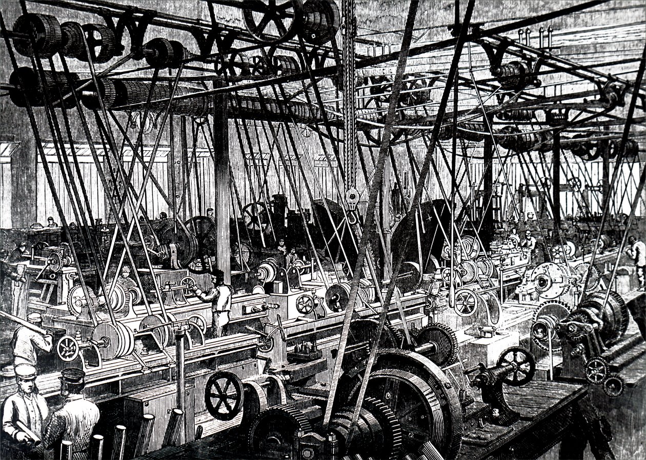 A Robert Stephenson and Company szerszám- és esztergaműhelye. alkotó: Unbekannt