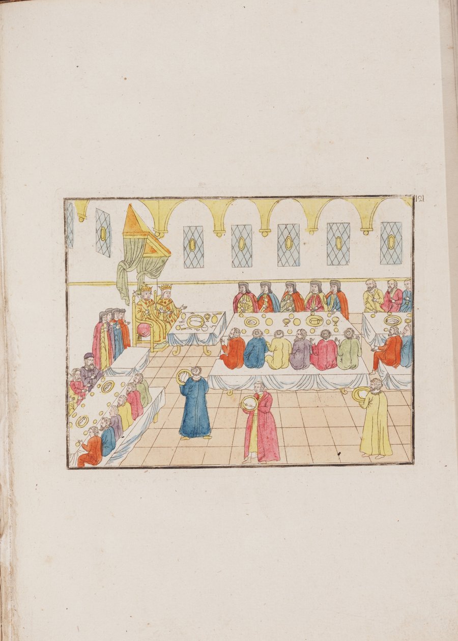Mihail Fedorovics cár és Evdokia Lukyanovna esküvői szertartása, 1810 alkotó: Unbekannt