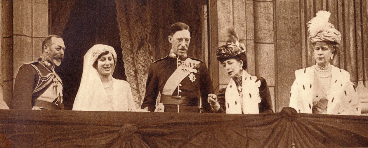 Mary hercegnő és Lascelles vikomt esküvője 1922. február 28-án, 1935. alkotó: Unbekannt
