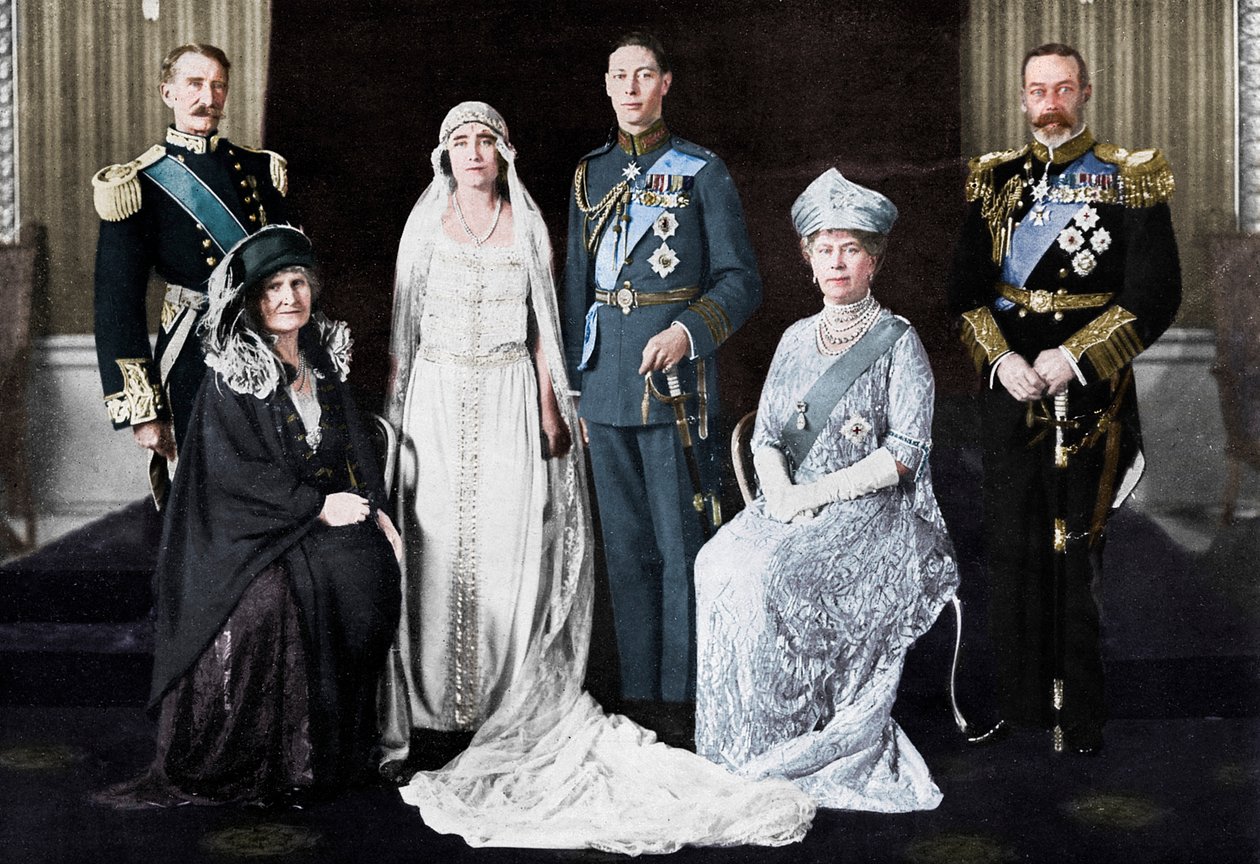 York hercegének és Lady Elizabeth Bowes-Lyon esküvője, 1923. alkotó: Unbekannt