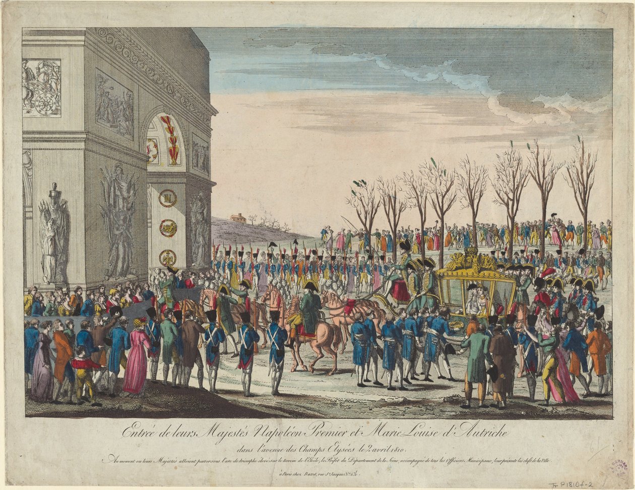 Napóleon és Marie-Louise esküvői menete a Champs Elysées mentén 1810. április 2-án, 181. alkotó: Unbekannt