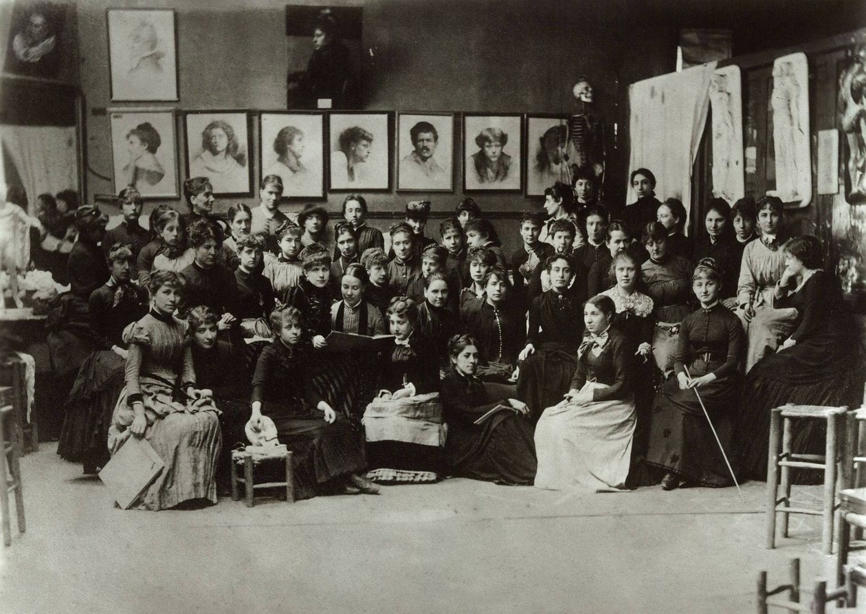 Az Académie Julian női, 1880-1890. alkotó: Unbekannt