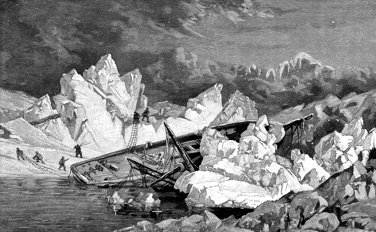 A Hansa roncsa. Második német északi-sarki expedíció, 1870 alkotó: Unbekannt