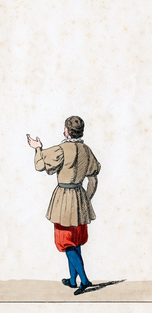 Színházi jelmezterv Shakespeare VIII. Henrik drámájához, 19. század alkotó: Unbekannt