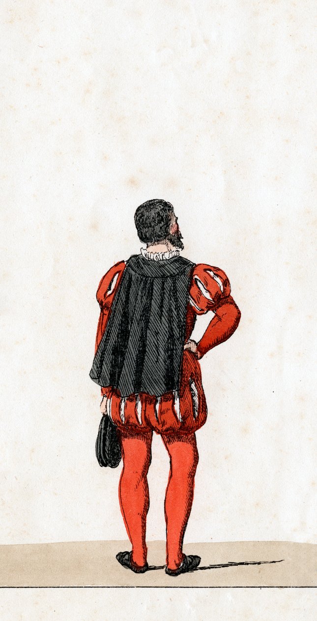 Színházi jelmezterv Shakespeare VIII. Henrik drámájához, 19. század alkotó: Unbekannt