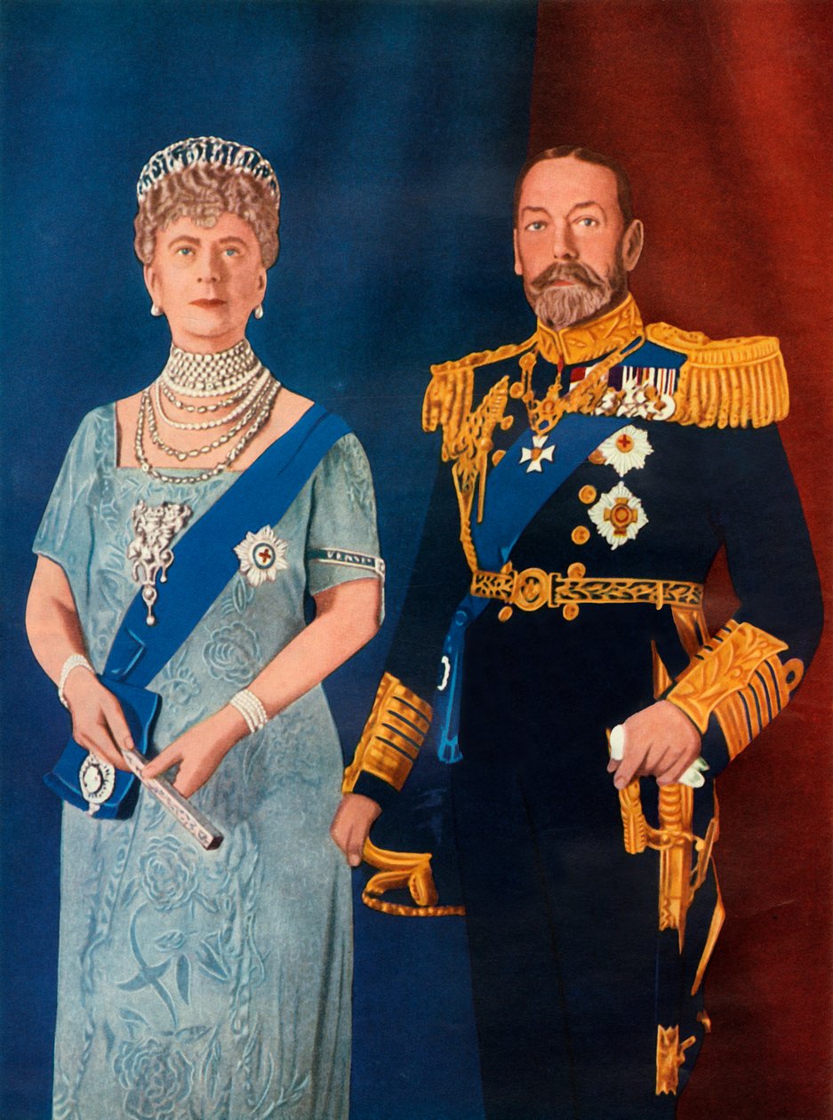 Őfelségeik V. György király és Mária királyné ezüstjubileumuk idején, 1935-ben, 1951-ben. alkotó: Unbekannt