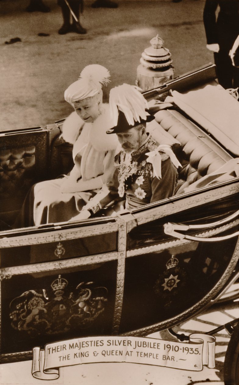 Felségük ezüstjubileum 1910-1935. A király és királynő a Temple Barban, 1935. alkotó: Unbekannt
