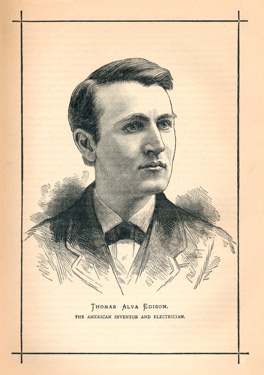 Thomas Alva Edison amerikai feltaláló, 1893 alkotó: Unbekannt