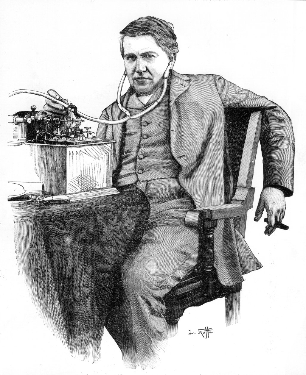 Thomas Alva Edison amerikai feltaláló, 1906 alkotó: Unbekannt