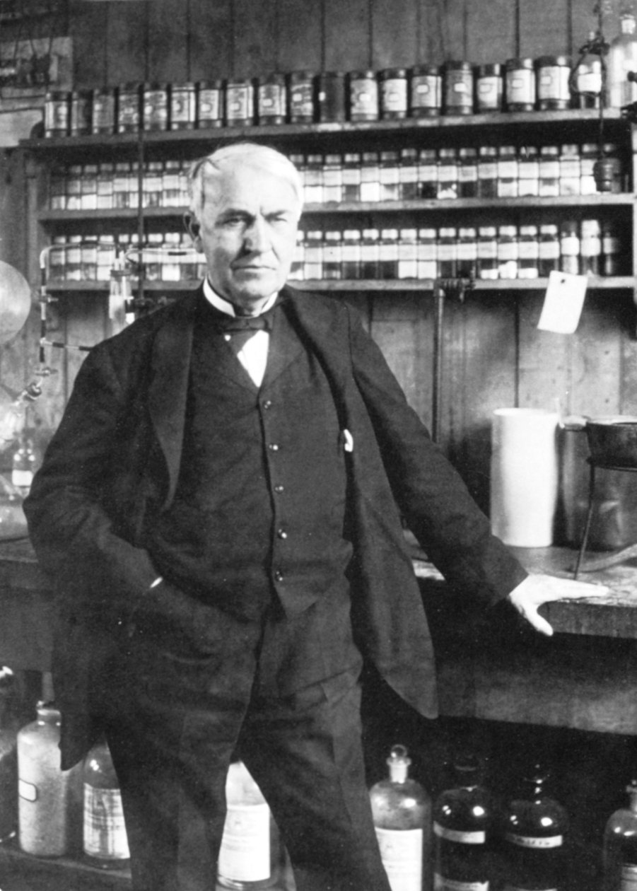 Thomas Alva Edison a Menlo Parkban, az 1880-as évek végén alkotó: Unbekannt