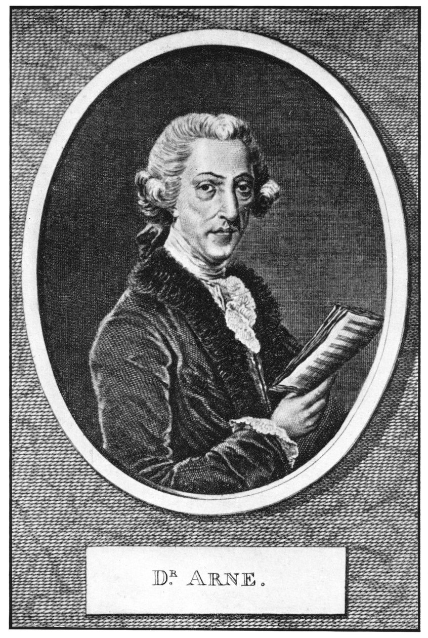 Thomas Augustine Arne 1710-1778 angol zeneszerző alkotó: Unbekannt