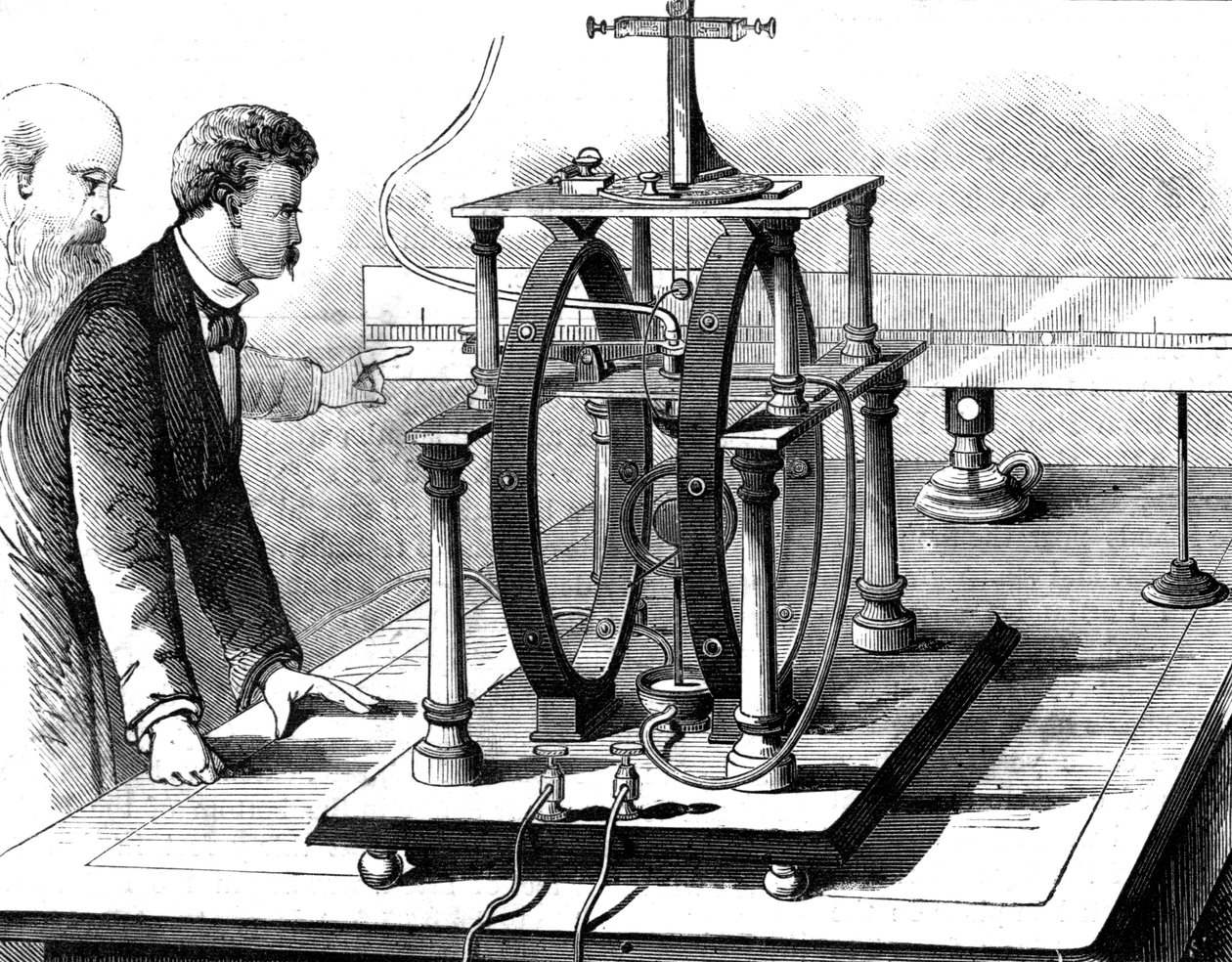 Thomas Edisons a JW Trowbridges elektromos próbapad továbbfejlesztett formája, 1879 alkotó: Unbekannt
