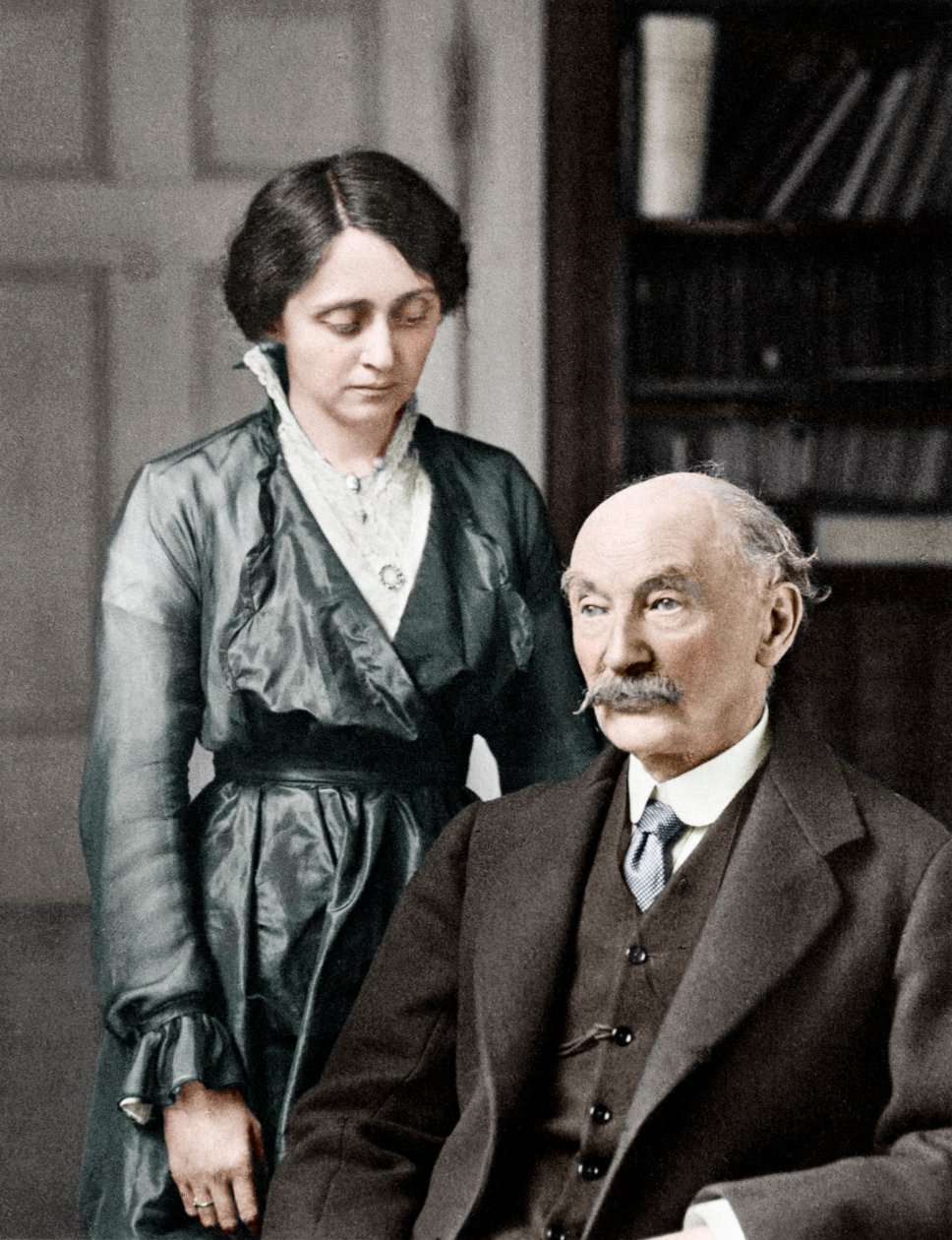 Thomas Hardy angol költő, regényíró és drámaíró második feleségével, Firenzével, 1912-1928 alkotó: Unbekannt