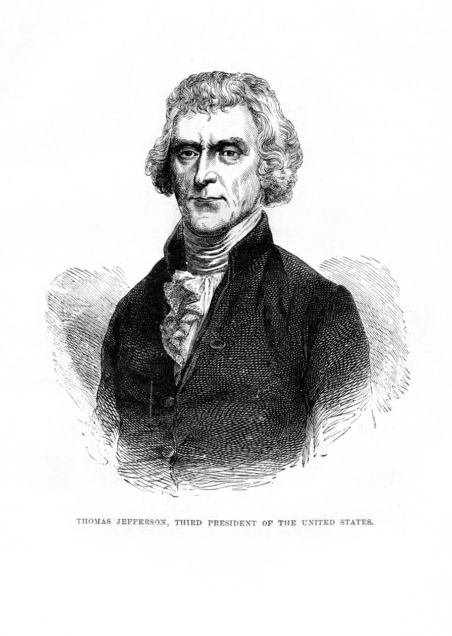 Thomas Jefferson, az Egyesült Államok harmadik elnöke, 1872 alkotó: Unbekannt