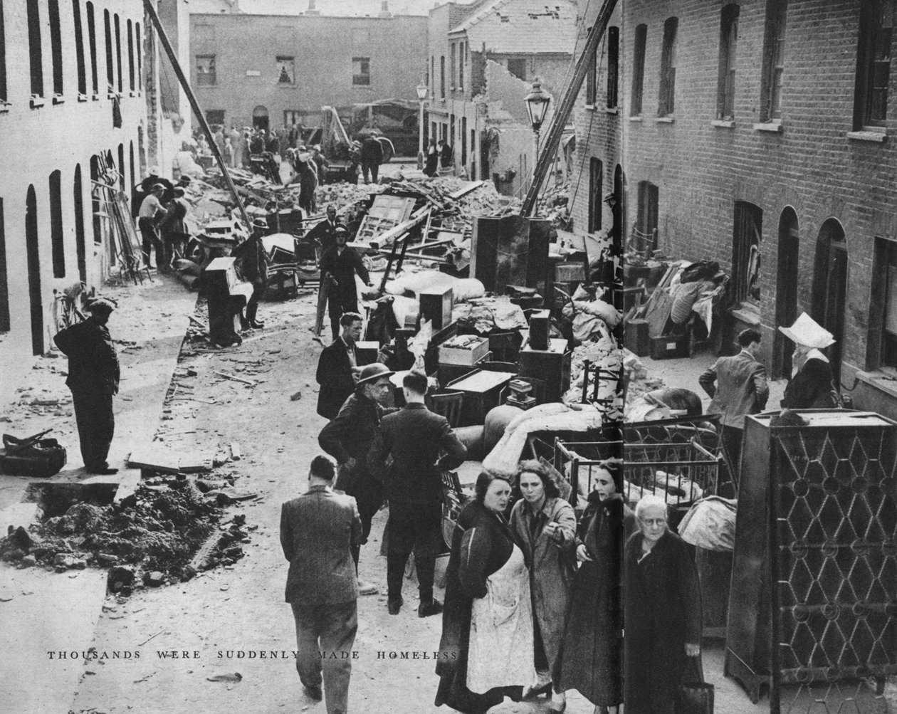 Ezrek váltak hirtelen hajléktalanná, c1940 1942 alkotó: Unbekannt