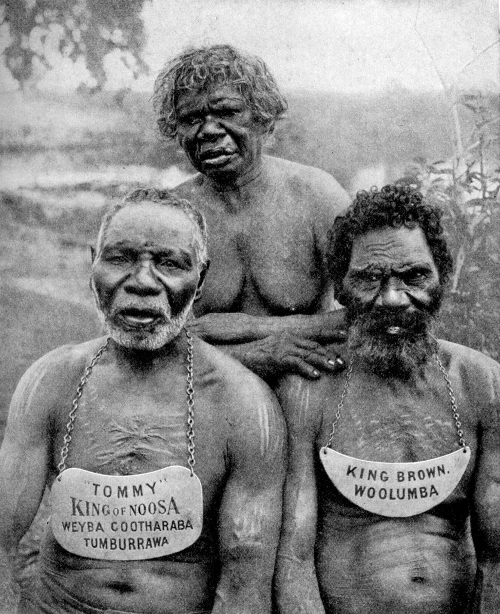 Három bennszülött a tengerparti törzsekből, Brisbane felett, Ausztráliában, 1922 alkotó: Unbekannt