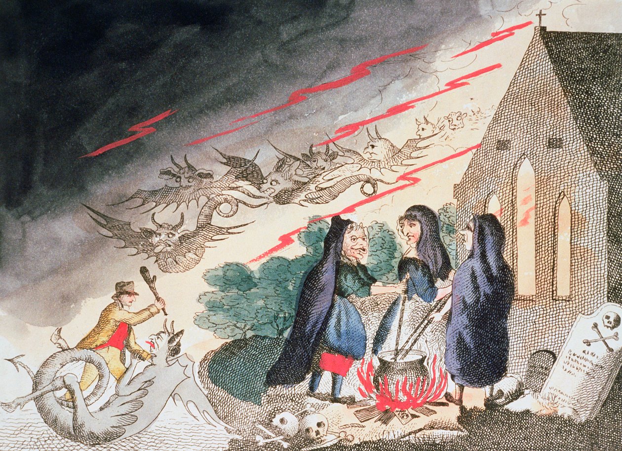 Három boszorkány a temetőben, 1790-es évek alkotó: Unbekannt