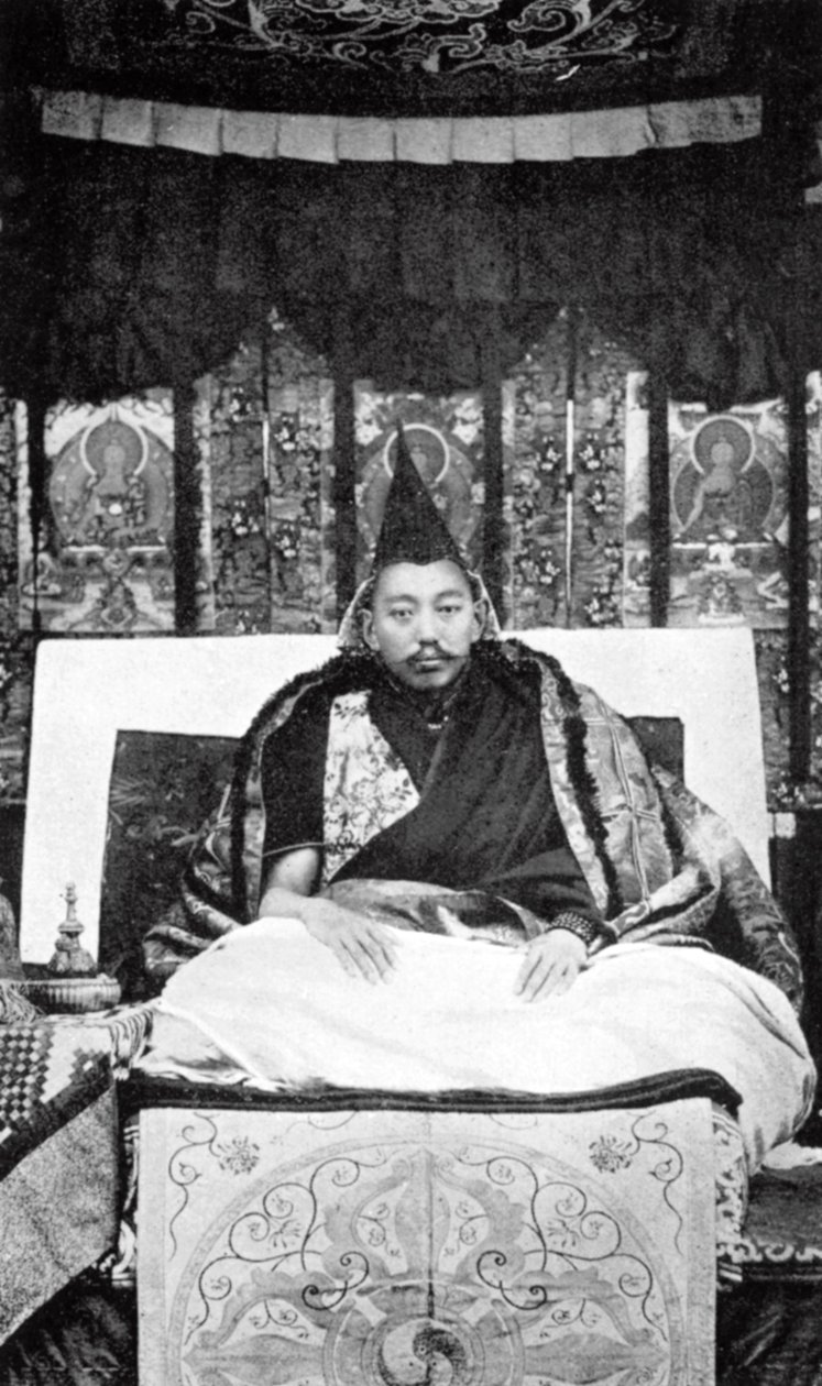 Thubten Gyatso 1876-1933, Tibet 13. dalai láma, 1910 alkotó: Unbekannt