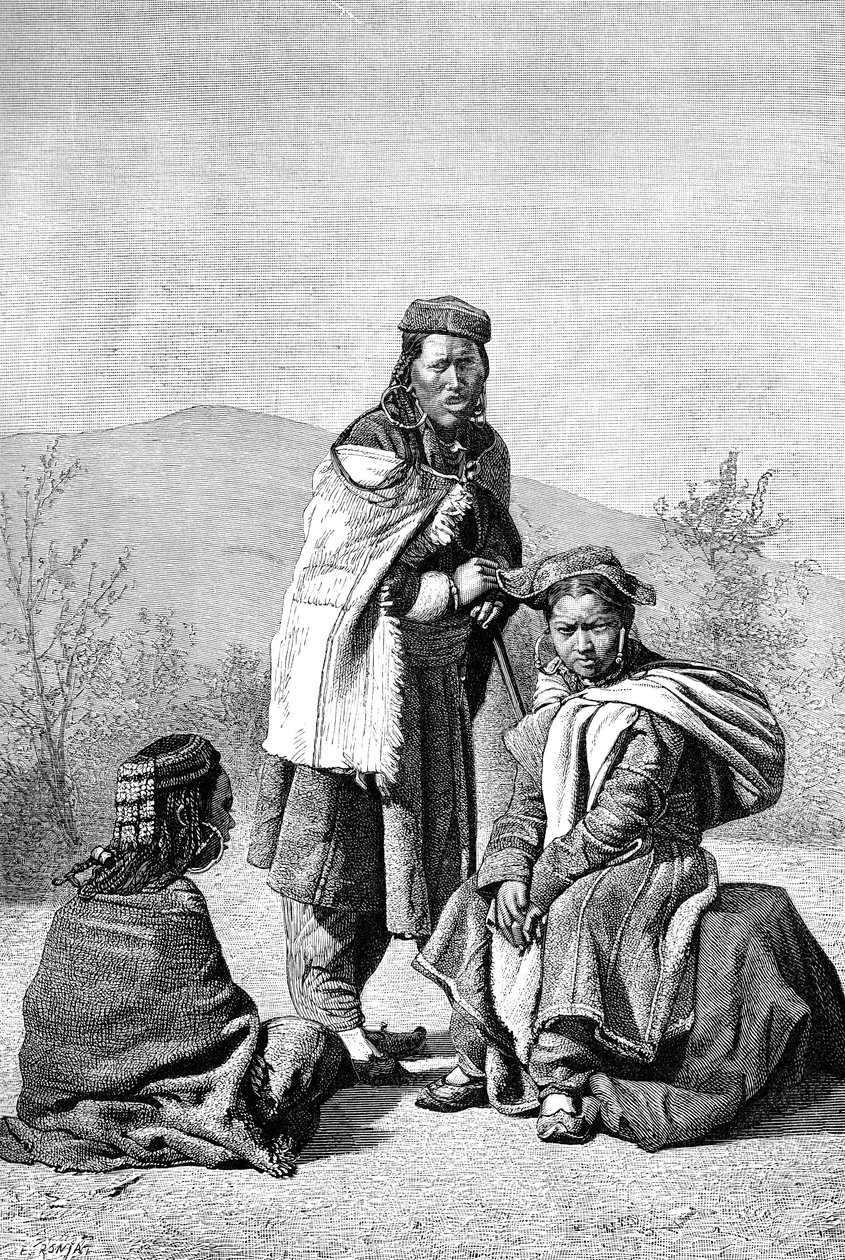 Ladakhi tibeti nők, 1895 alkotó: Unbekannt