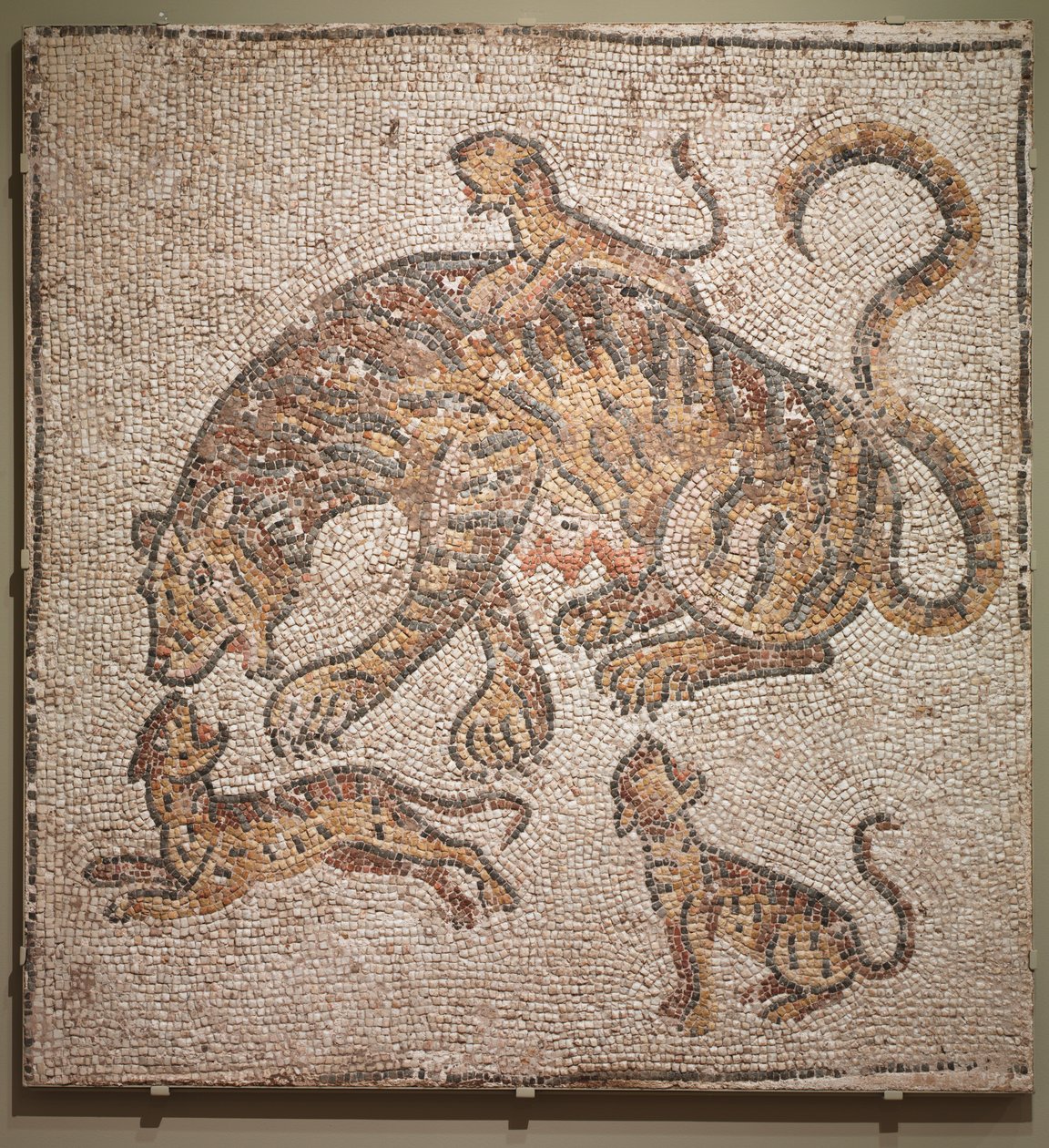Tigris és kölykök, 300-as évek. alkotó: Unbekannt