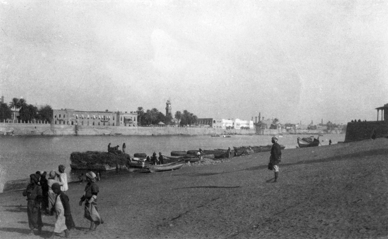 Tigris River, Bagdad, Irak, 1917-1919 alkotó: Unbekannt