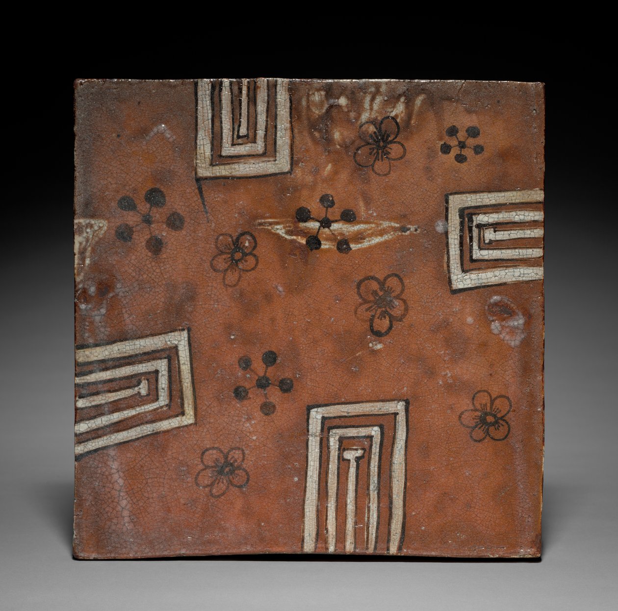 Csempe: Red Oribe Ware, Platform for Tea in Summer, c. 1600. alkotó: Unbekannt