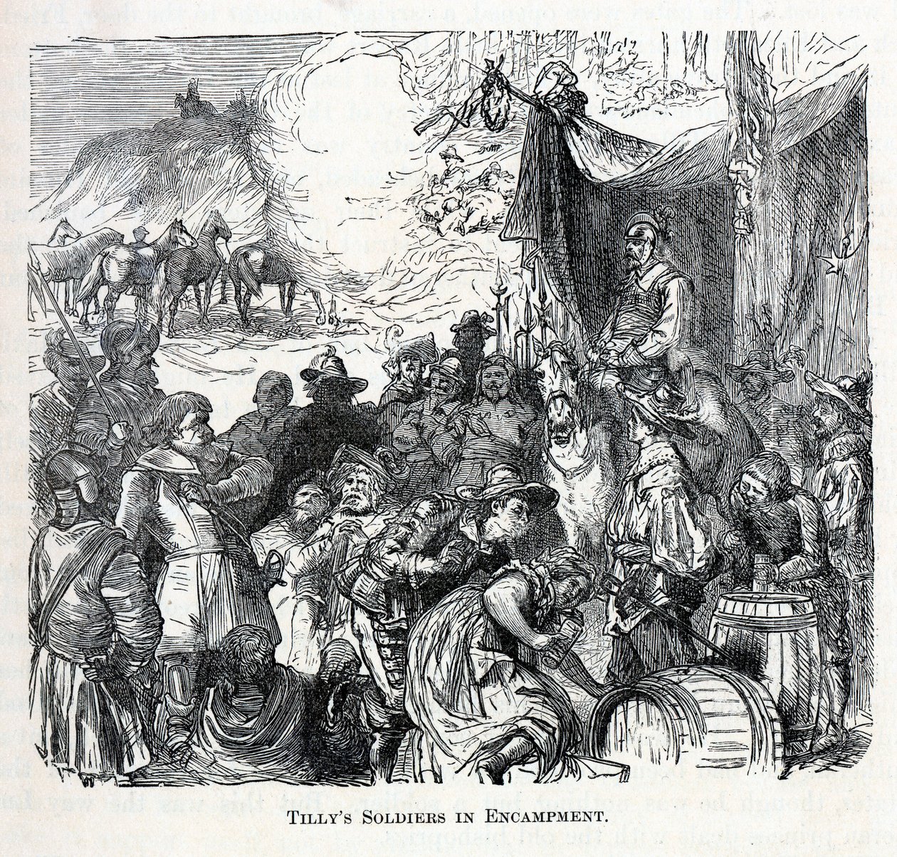 Tillys katonái a táborban, 1882 alkotó: Unbekannt