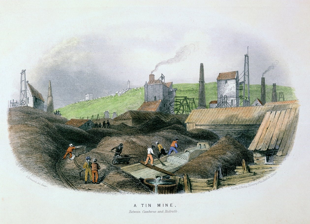 Ónbánya Camborne és Redruth között, Cornwall, 1860 alkotó: Unbekannt