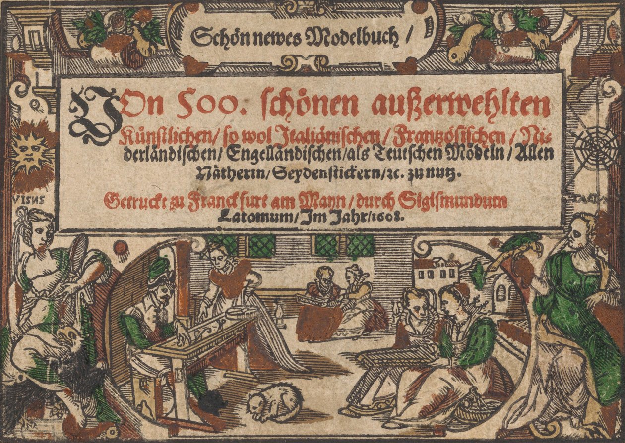 Címlap a Schön newes Modellbuch 1r oldaláról, 1608. alkotó: Unbekannt