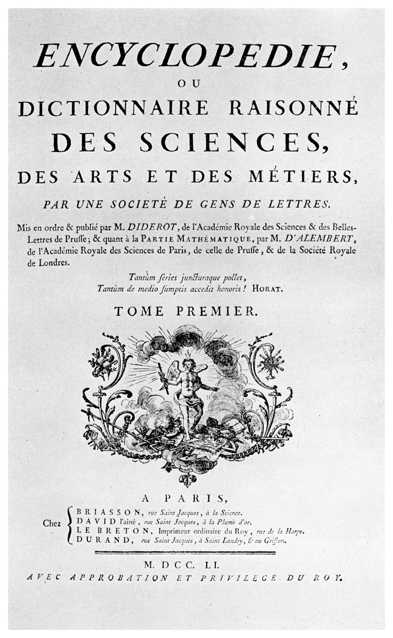 Denis Diderots Encyclopedie címlapja, 1751 1956 alkotó: Unbekannt