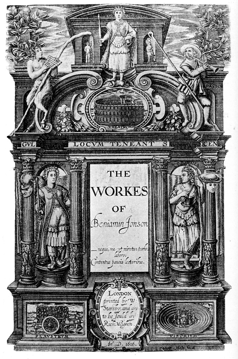 Ben Jonson műveinek címlapja, 1616 1893 alkotó: Unbekannt