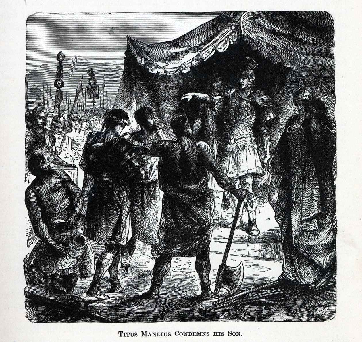 Titus Manlius elítéli fiát, 1882 alkotó: Unbekannt