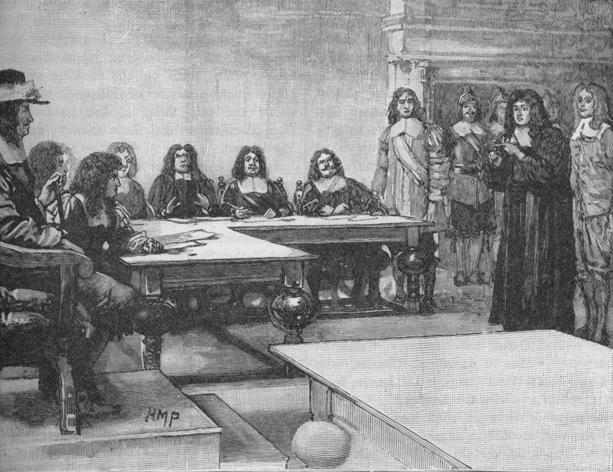 Titus Oates a titkos tanács előtt, 1678 1905 alkotó: Unbekannt