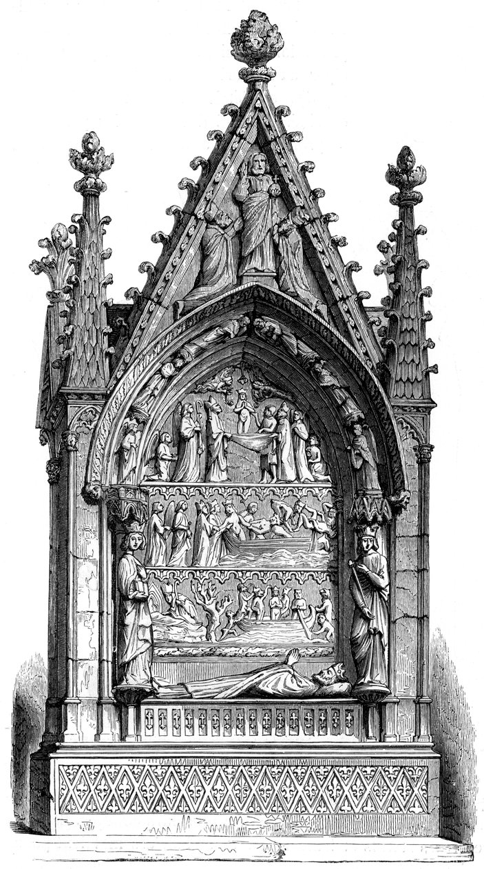 I. Dagobert 603-689 meroving király sírja, Saint-Denis bazilika, 1849 alkotó: Unbekannt