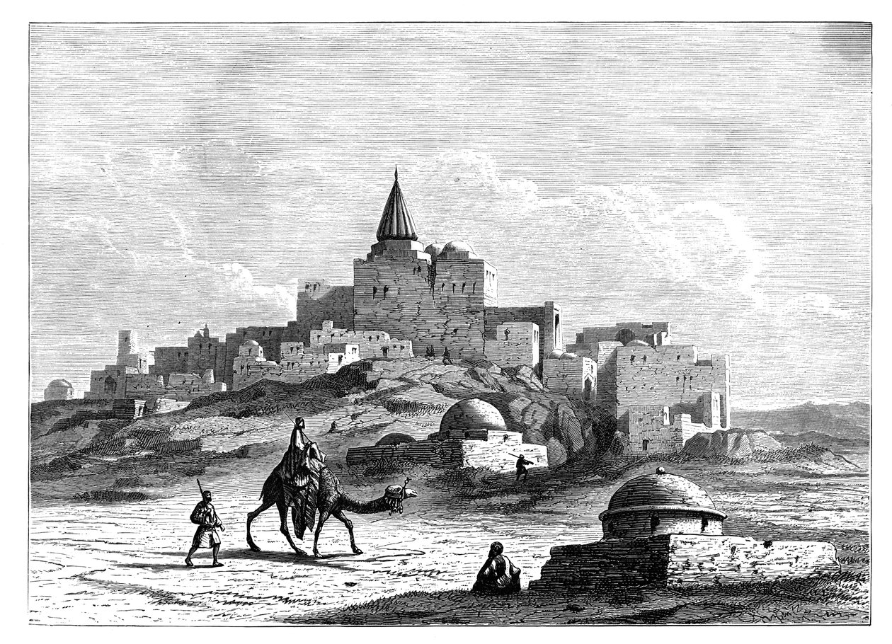 Jónás sírja, a mecset közelében, Nabbi Yunis mesterséges dombján, Ninive, Asszíria, 1890 alkotó: Unbekannt