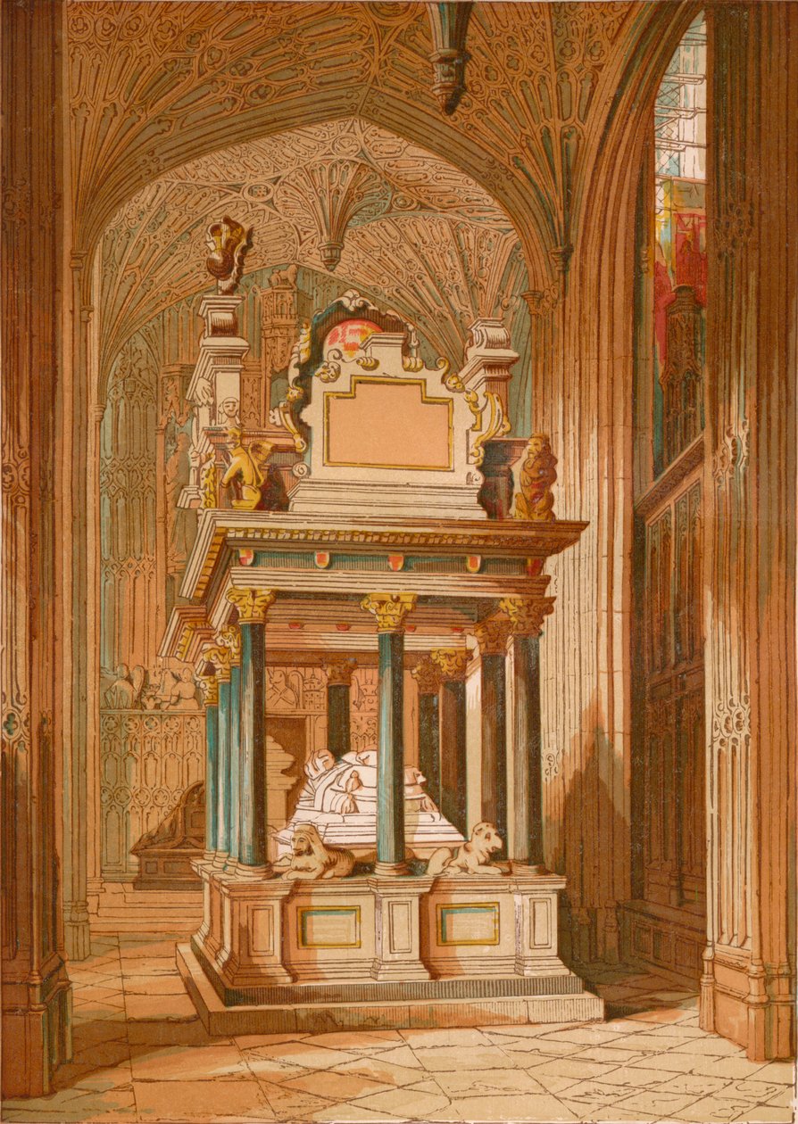 Erzsébet királynő sírja. - Westminster Abbey, 1845, 1864 alkotó: Unbekannt