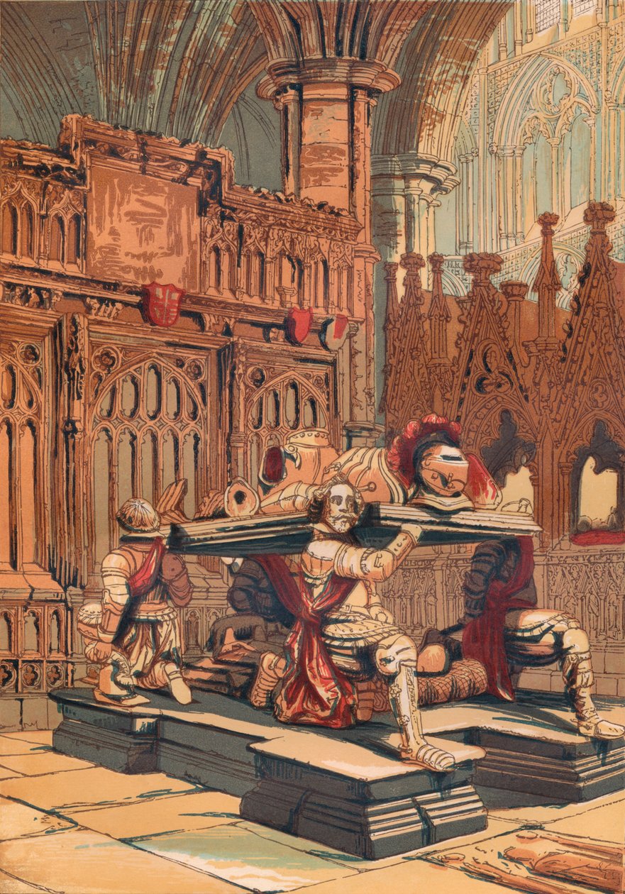 Sir Francis Vere sírja a Westminster Abbeyben, 1845, 1864 alkotó: Unbekannt