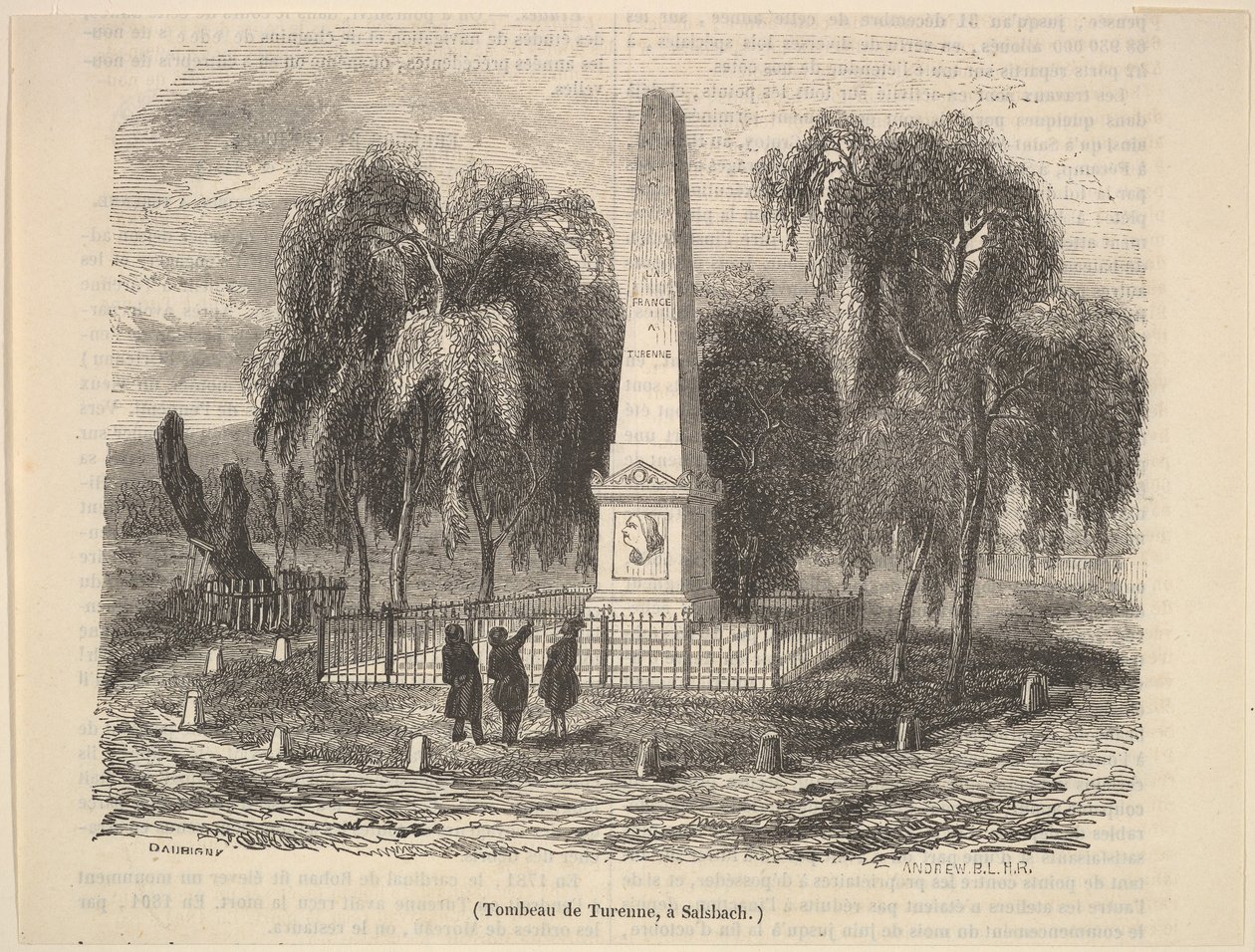 Turenne sírja Salsbachban, 1835-78. alkotó: Unbekannt