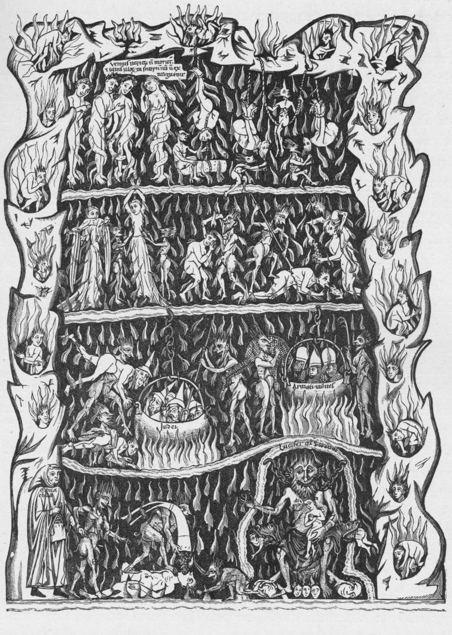 A pokol gyötrelmei, c1185 1906 alkotó: Unbekannt
