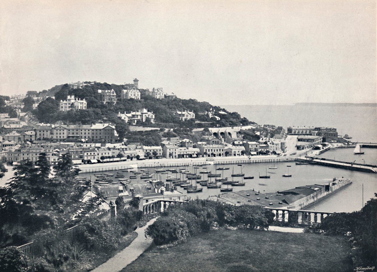 Torquay – Általános kilátás a Waldron Hillről, 1895 alkotó: Unbekannt