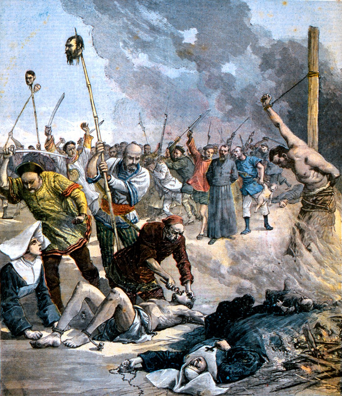 Torture and murder of Christian nuns and priests during the Boxer rising in China, 1891 alkotó: Unbekannt