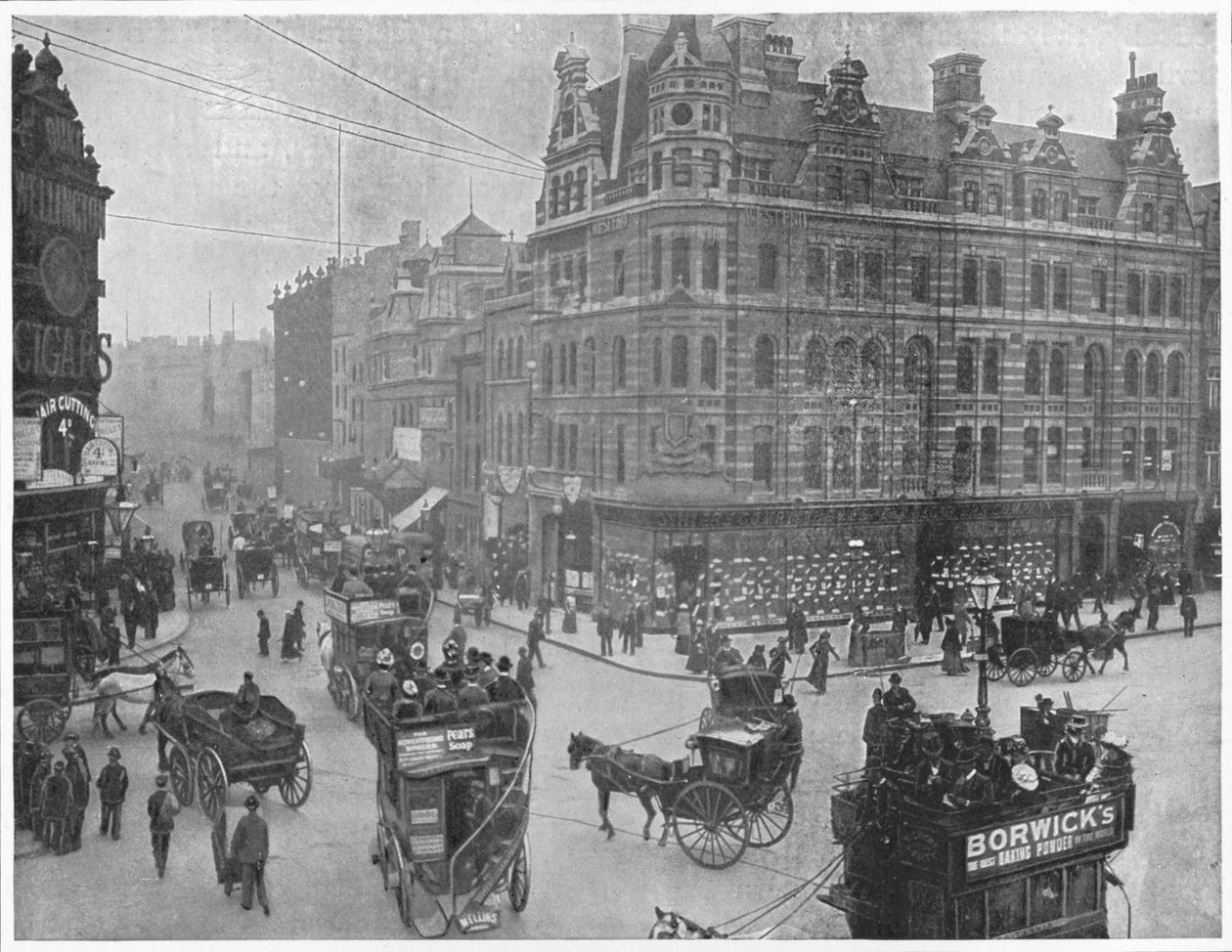Tottenham Court Road sarok, London, c1903 1903 alkotó: Unbekannt
