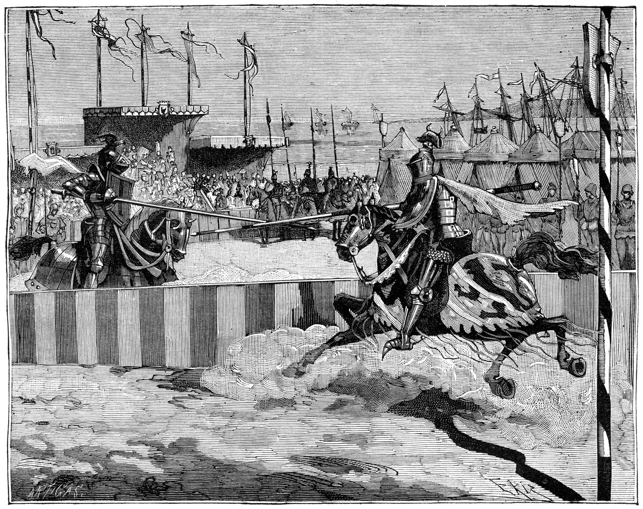 II. Lajos koronázási torna dAnjou, Calais közelében, c1389 1882-1884 alkotó: Unbekannt