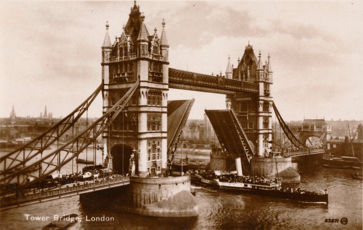 Tower Bridge, London, 1910 alkotó: Unbekannt