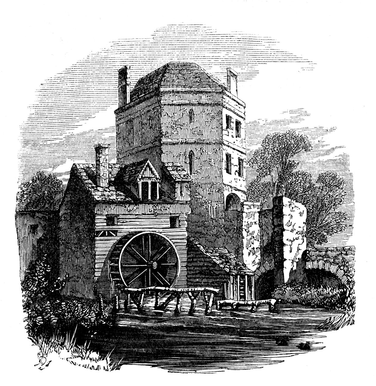 A Ferences kolostor tornya, Oxford, 1860 alkotó: Unbekannt