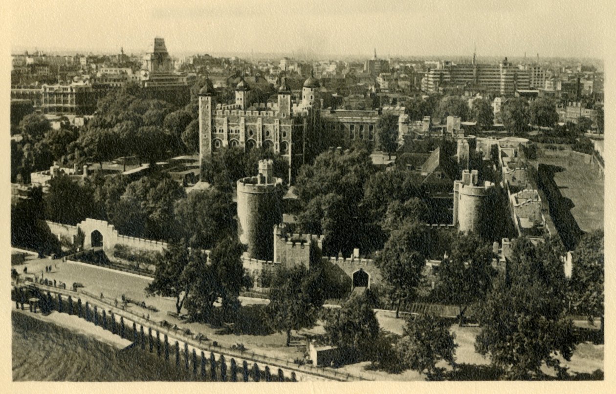 Londoni Tower. Általános kilátás délről, 1920. alkotó: Unbekannt